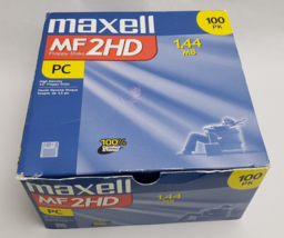Maxell Floppy Disks MF 2HD PC Diskettes High Density 3.5&quot; 100 Pack - $79.15