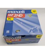 Maxell Floppy Disks MF 2HD PC Diskettes High Density 3.5&quot; 100 Pack - £62.18 GBP