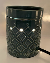 Scentsy warmer Green ceramic Cottage Core Chic Decor 4.75 Inches Tall Great - $14.01