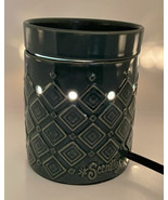 Scentsy warmer Green ceramic Cottage Core Chic Decor 4.75 Inches Tall Great - $14.01