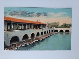 Chicago Illinois Antique Postcard Douglas Park 1913 Rowboats On The River Blue - £3.91 GBP