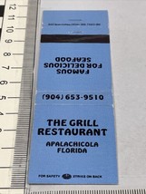 Vintage Matchbook Cover  The Grill Restaurant Apalachicola, FL  gmg Unst... - £9.67 GBP