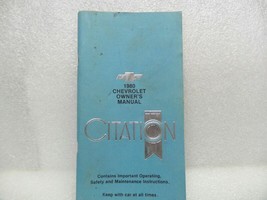 1980 CITATION  Owners Manual 16093 - £10.93 GBP