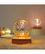 3D Firework Crystals Ball Night Light USB Plug In Romantic Star LED Nigh... - $22.50