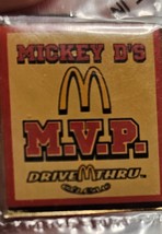 Mcdonalds Mickey D&#39;s M.V.P Drive Thru Employee Pin Lapel Hat Apron New In Bag - £7.28 GBP