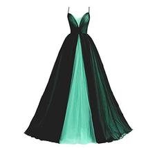 Gothic Ball Gown Wedding Prom Dresses Spaghetti Straps Black Tulle Mint Blue 8 - £95.41 GBP