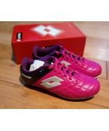 LOTTO Kids&#39; Forza II Big Girls Soccer Cleats Pink Purple White Size 5.5 - $20.24 CAD