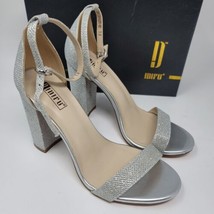 IDIFU Womens Pumps Size 7.5 Ankle Strap Heeled Silver Shoes - £24.11 GBP