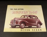 The Pace Setting Austin A40 Devon Sedan Sales Brochure 1947 - $67.49