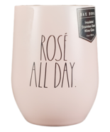 Rae Dunn Rose All Day Stainless Steel Insulated Wine Tumbler Pink New No... - $9.67