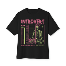 Unisex Oversized Boxy T-shirt Introvert Y2K Style - £23.90 GBP