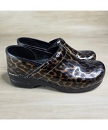DANSKO Women&#39;s Patent Cheetah Animal Print Comfort Slip-On Clogs Shoes S... - $49.39