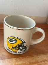 NFL Green Bay Packers Football Helmut Tan w Gilt Rim Ceramic Coffee Mug – - £8.92 GBP