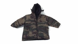 Athletech Jacket Size 4 / 5  REVERSIBLE Black &amp; Camouflage Padded  w/  Hoodie - £9.41 GBP
