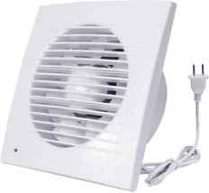 HUGOOME Exhaust Fan, 12W Ventilation Extractor with Anti-Backflow Check Valve Ul - £29.14 GBP