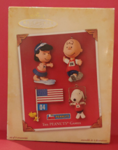 Hallmark Ornament The Peanuts Games Set Of 4 Snoopy Charlie Brown Lucy 2004 - £8.59 GBP
