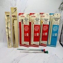 Susan Bates &amp; Assortment Vintage Crochet Hooks Lot Of 9 New Old Stock - $18.59