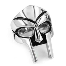 Gladiator Ring Silver Stainless Steel Warrior Spartacus Helmet Band Sizes 7-15 - £14.15 GBP