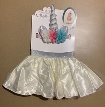 Baby Girl Infant Unicorn White Tutu Costume 2-Pc Set 12-18M Halloween Christmas - £8.02 GBP