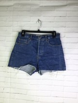 Everlane The Cheeky Short Denim Jean Shorts Blue Raw Hem Cut Off Women&#39;s Size 27 - £29.97 GBP