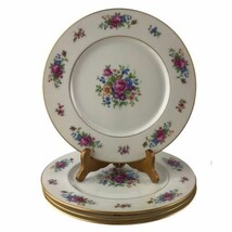 Lenox Rose Fine China Ivory Dresden Floral 4 Dinner Plates Made in USA R... - £43.78 GBP