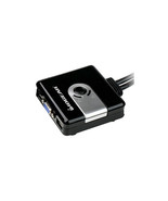IOGEAR GCS42UW6 2-PORT COMPACT USB VGA KVM WITH BUILT-IN CABLES - £64.02 GBP