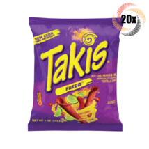 20x Bags Takis Fuego Hot Chili Pepper &amp; Lime Flavor Tortilla Chips | 4oz | - £45.94 GBP