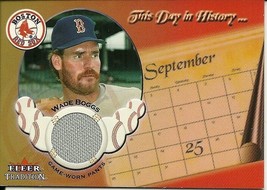 2002 Fleer Tradition Update This Day In History Game Used Pants Wade Boggs  - £5.60 GBP