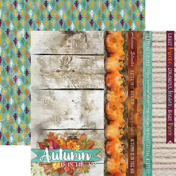 Autumn Air 12 X 12 Double Sided Scrapbook Paper - Single Sheets - $1.24