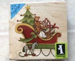 Inkadinkado Christmas Sleigh Rubber Stamp Susan Winget 2 3/4 square - £16.05 GBP