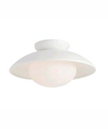 Pirxxiy Soft White Semi Flush Mount Ceiling Light Fixture, Bowl Lampshad... - $644.98 MXN