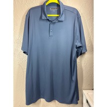 Pebble Beach Men&#39;s Dry Luxe Performance Golf Polo Shirt Blue Pin Stripe ... - $24.95