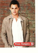 Penn Badgley Chris Brown teen magazine pinup clipping Gossip Girl brick wall - £2.33 GBP