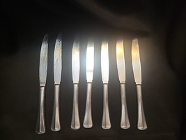 Set of 7 Oneidaware Allegiance Satin Stainless 8-7/8&quot; Dinner Knives - £12.46 GBP