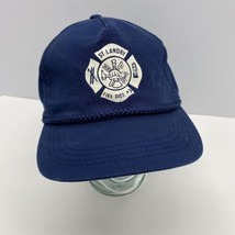 St Landry Parish Fire District #3 Hat Opelousas Louisiana Trucker Blue Vtg - £13.32 GBP