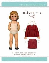 Oliver + S Girls Sunday Jacket Coat &amp; Skirt Pattern 6mo-3T  (Oliver+S-OS00-9SB1) - £12.74 GBP