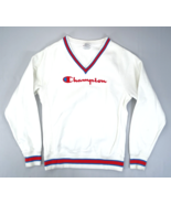 Champion Adult Sweatshirt Small White Heritage Embroidered Reverse Weave... - £14.90 GBP