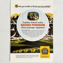 Vtg 1954 Canadian National Railways Railroad Magazine Print Ad 7&quot; x 10&quot; Canada - £5.29 GBP