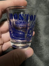 Vintage Shot Glass Boston Mass Old North Church Uss Constitution Bunker Hill Etc - £11.24 GBP