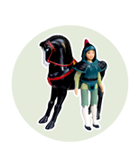 Mulan Vintage 1998 Disney Action Figure Toys: Khan, Black Horse, 5 in. - $34.24 CAD