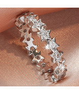 Stunning Star Zircon Ring | Exquisite Holiday Jewelry for Women Trending... - £19.86 GBP