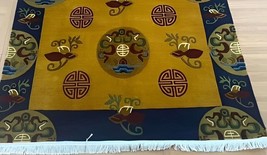 Stylish New Multicolor Tibetan Floor Beautiful Wool Rug Carpet For Living Room - £442.45 GBP+