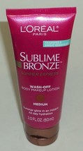 L&#39;oreal Sublime Bronze MEDIUM  Wash-Off Body Makeup Lotion 2 oz/60mL New - $12.99