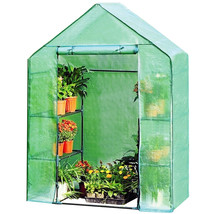 New Portable Mini 8 Shelves Walk In Greenhouse Outdoor 4 Tier Green House - $92.99