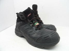 Dickies Men's Mid-Cut Prince Leather Work Boots Black Size 12M - $42.74