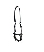 Horse Bridle-Halter Handmade Leather Side Pull New All Black Adjustable ... - $53.46