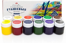 Nevskaya Palitra professional gouache color set - 12 x 40 ml pans - fine... - $49.90