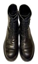 Ann Demeulemeester Women Black Leather Vitello Olio Nero Combat Boots sz 39 Box image 8