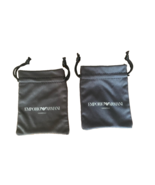 new AUTHENTIC EMPORIO ARMANI Black Logo Storage Jewelry GIFT POUCHES Set... - €13,77 EUR