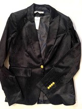 Veronica Beard Corduroy Velvet Dickey Blazer Jacket Black Sz 2 NWT $695 - $299.00